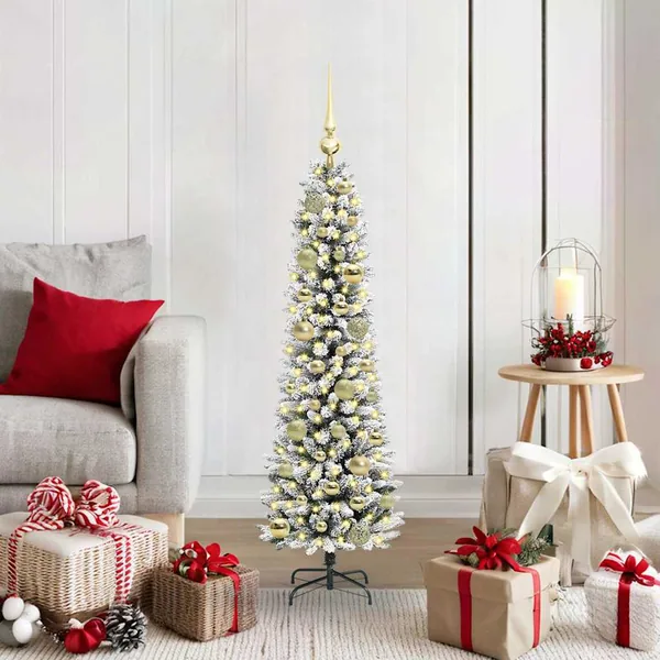 Sapin de Noël artificiel Blanc 120 cm PVC, métal et plastique