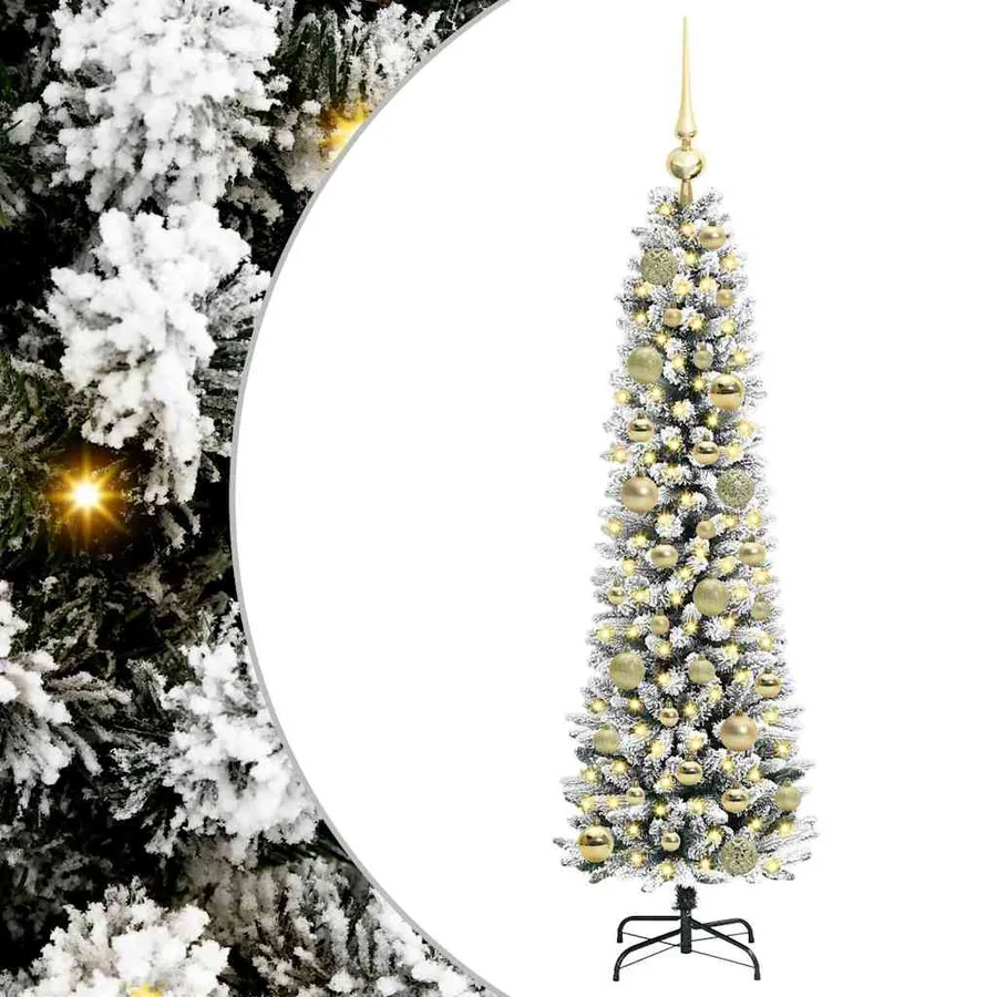Sapin de Noël artificiel Blanc 120 cm PVC, métal et plastique - 2