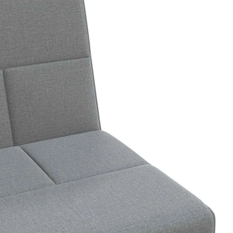 Canapé-lit avec porte-gobelets gris clair tissu - 10