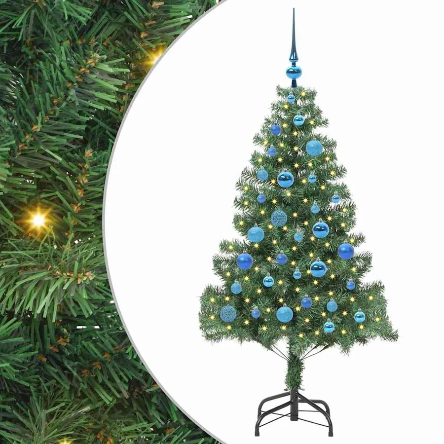 Sapin de Noël avec 150 LED avec support Vert 150 cm PVC - 2
