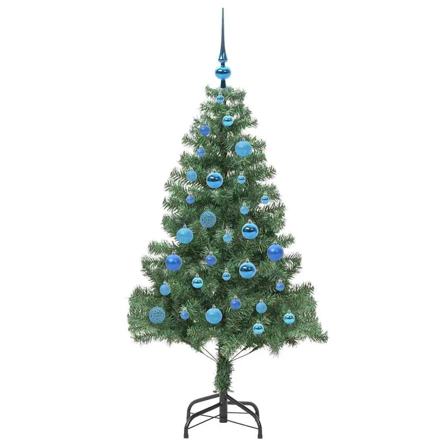 Sapin de Noël avec 150 LED avec support Vert 150 cm PVC - 4