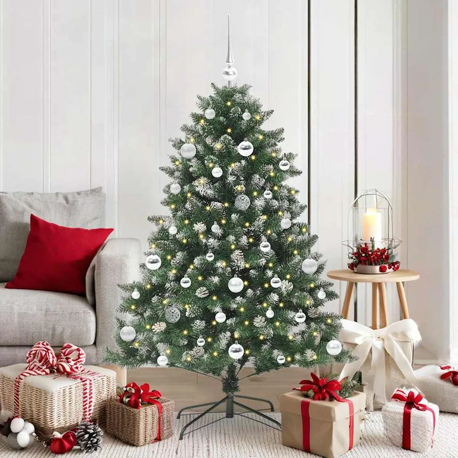 Sapin de Noël artificiel Vert 150 cm PVC, plastique et acier