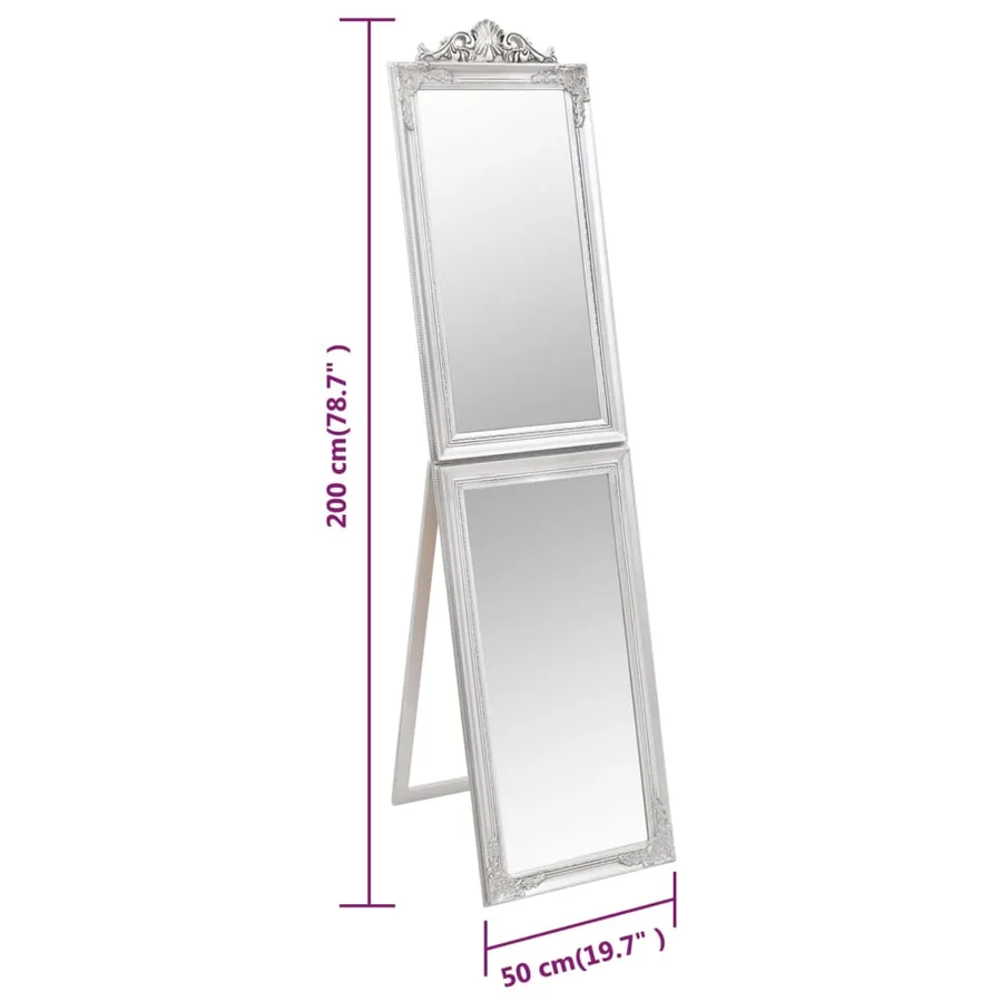 Miroir sur pied Argenté 50x200 cm - 7