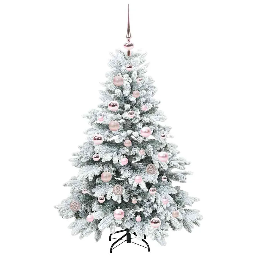 Sapin de Noël artificiel avec 150 LED Blanc 120 cm PE et PVC - 4