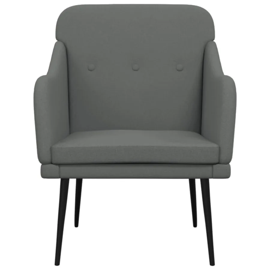 Fauteuil Gris foncé 63x76x80 cm Tissu - 3