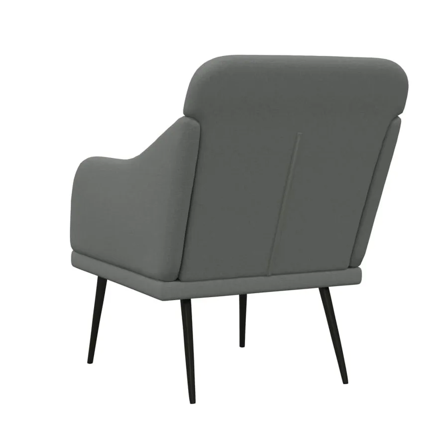 Fauteuil Gris foncé 63x76x80 cm Tissu - 5
