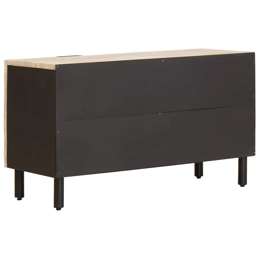 Meuble TV avec stockage Finition Lavage Blanc 80 x 33 x 46 cm - 5