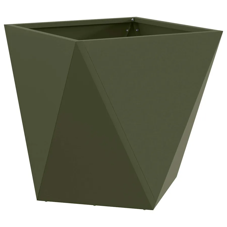 Jardinière Vert olive 40 x 40 x 40 cm Acier - 2