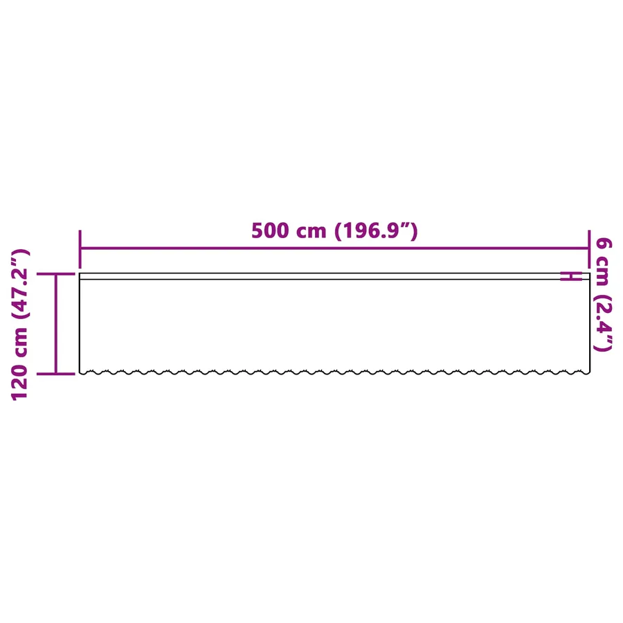 Rideau en Dentelle Blanc 500 x 120 cm Polyester - 8