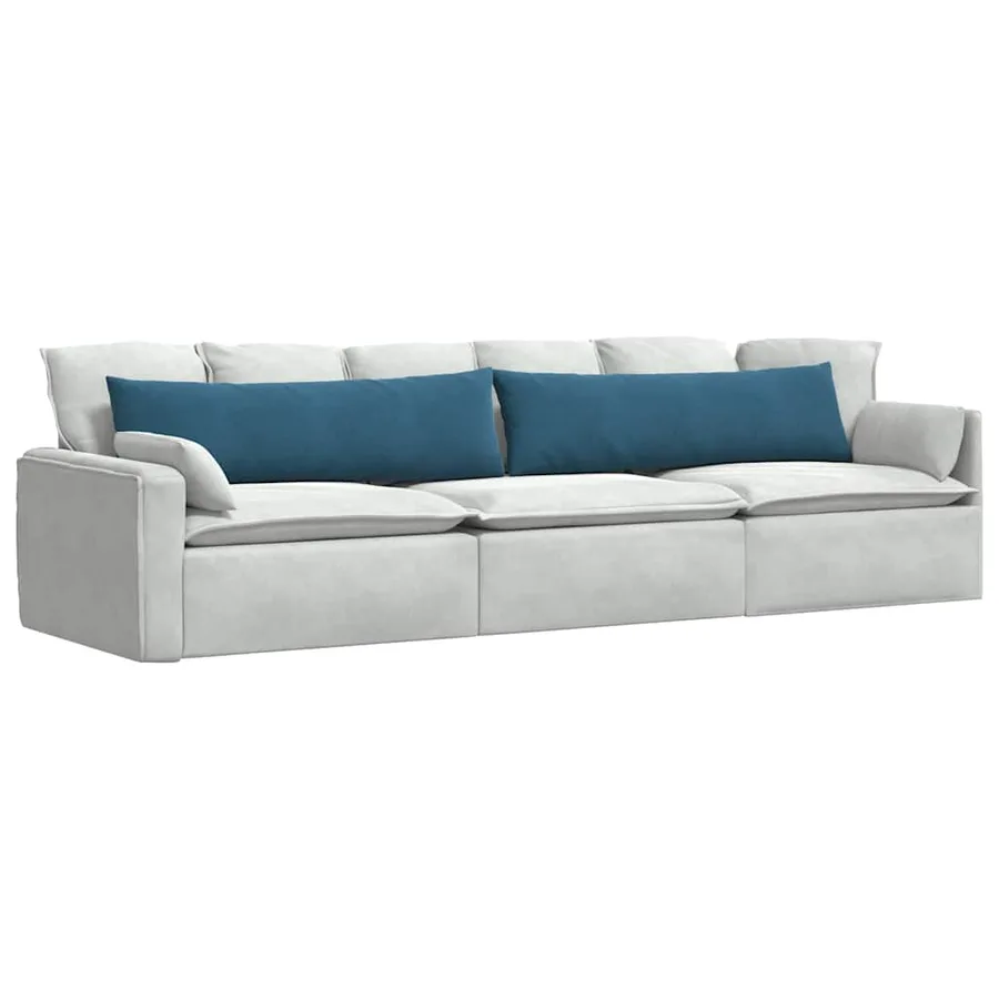 Coussins de canapé 2 pcs Bleu 145 x 40 cm - 3