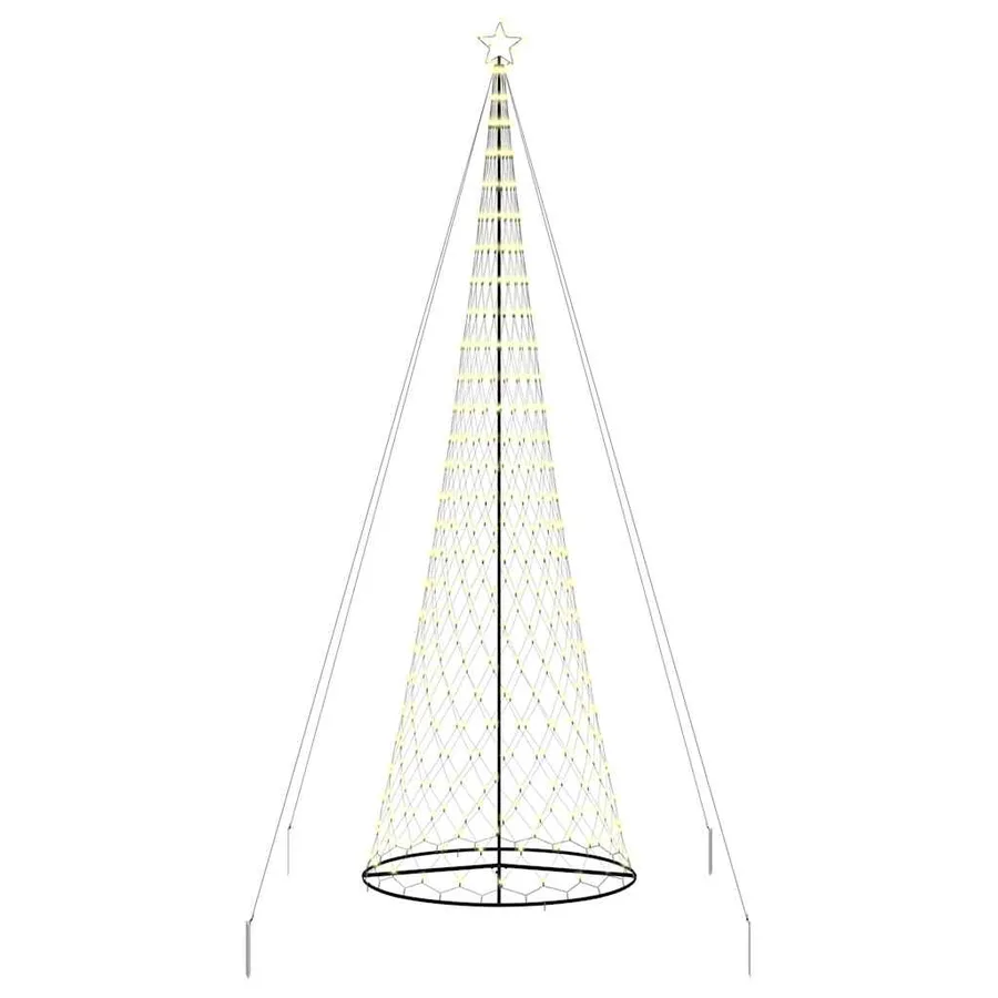Arbre de Noël LED avec 555 LED Blanc chaud 500 cm Métal - 2