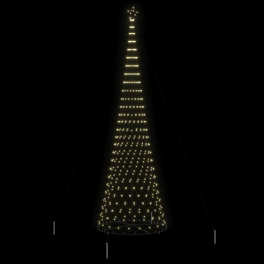 Arbre de Noël LED avec 555 LED Blanc chaud 500 cm Métal - 4