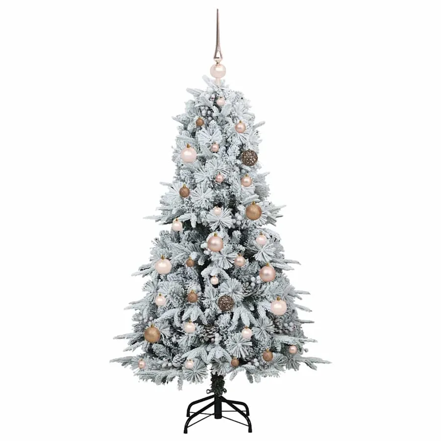 Sapin de Noël Artificiel à Branches Articulées Blanc 150 cm - 4