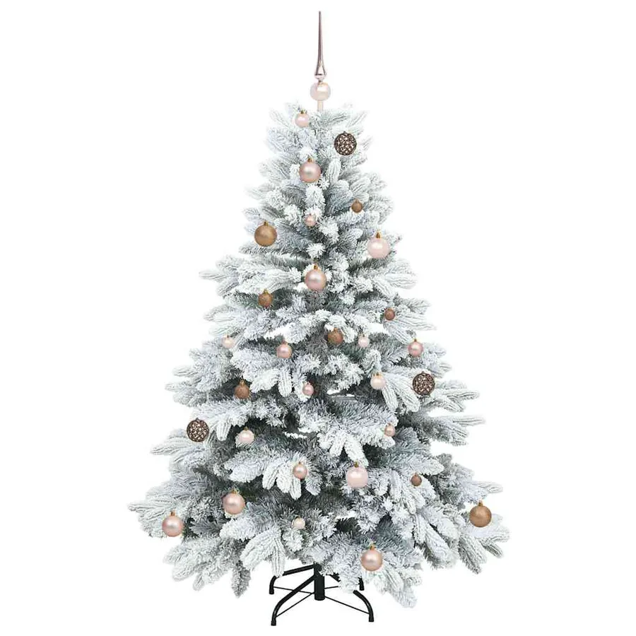 Sapin de Noël artificiel avec 150 LED Blanc 150 cm PE et PVC - 4