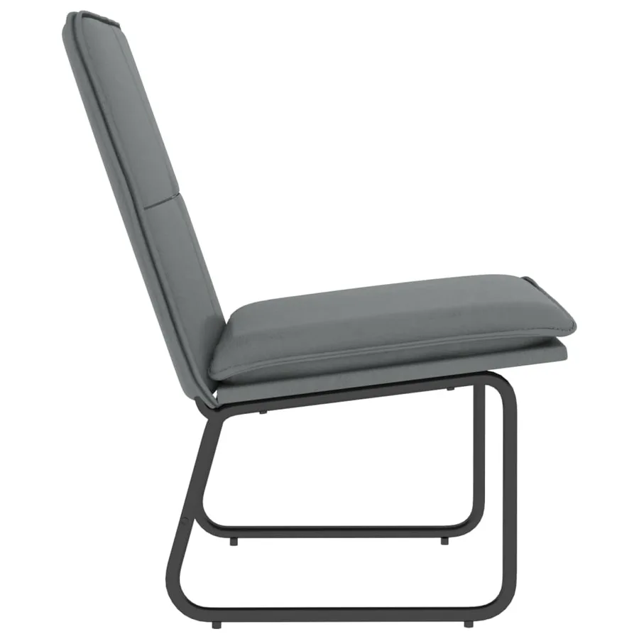 Chaise longue Gris 54x75x76 cm Similicuir - 4