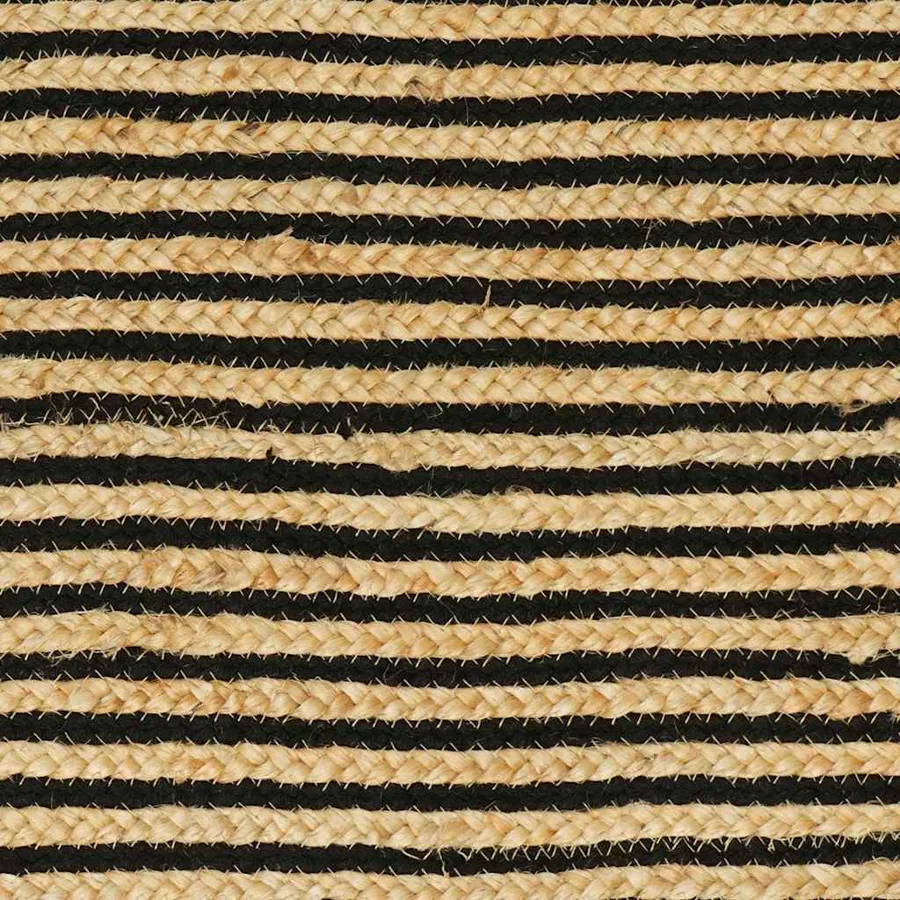 Tapis de surface Naturel et noir 100 x 152 cm Jute - 7