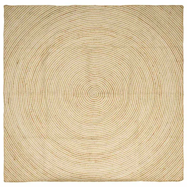 Tapis de surface Blanc 240 x 240 cm Jute