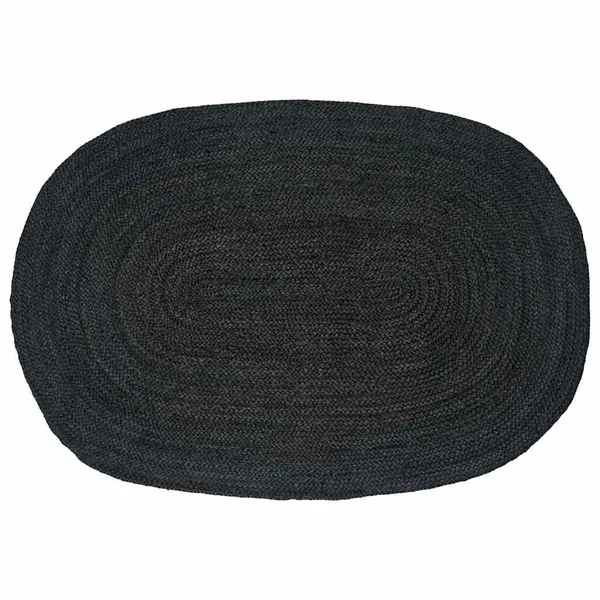 Tapis de surface Gris foncé 122 x 183 cm Jute
