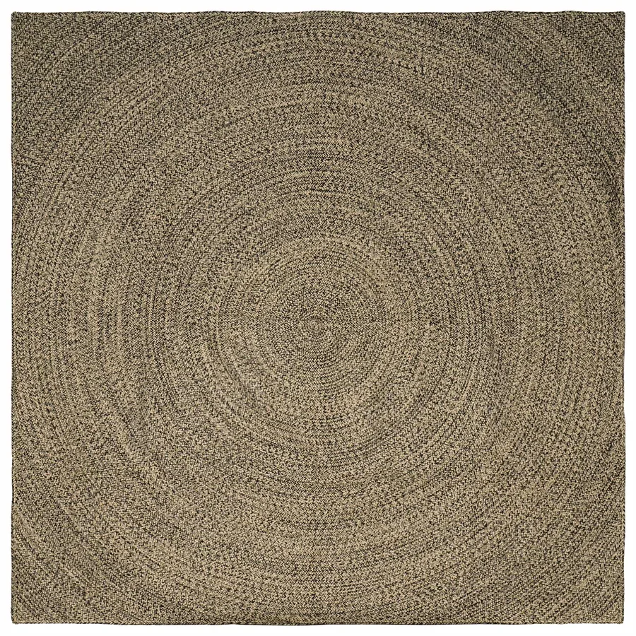Tapis de surface Naturel et noir 200 x 200 cm Jute