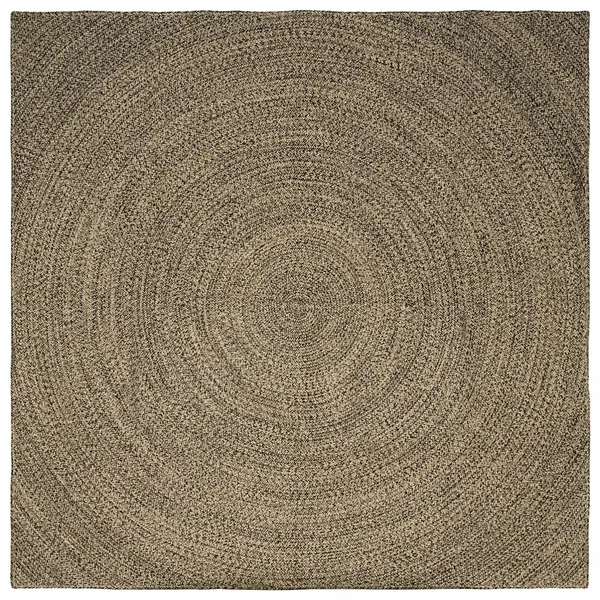 Tapis de surface Naturel et noir 200 x 200 cm Jute