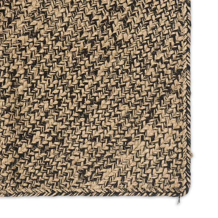 Tapis de surface Naturel et noir 200 x 200 cm Jute - 5