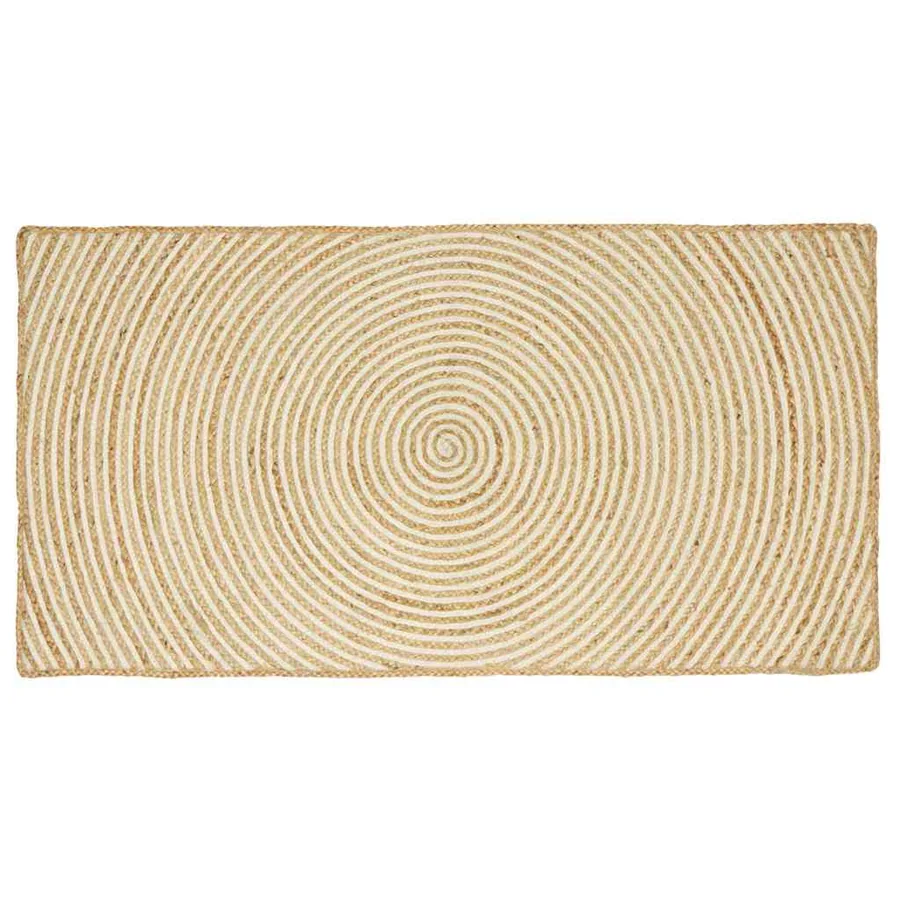 Tapis de surface Blanc 100 x 200 cm Jute