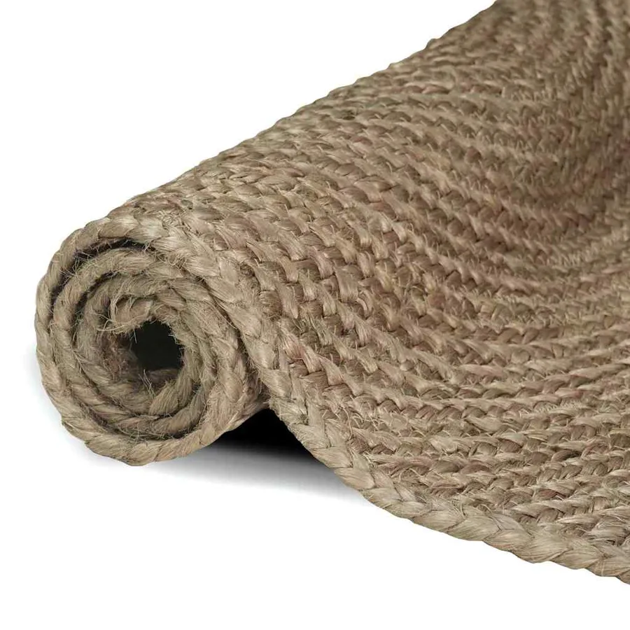 Tapis de surface Gris 100 x 200 cm Jute - 3