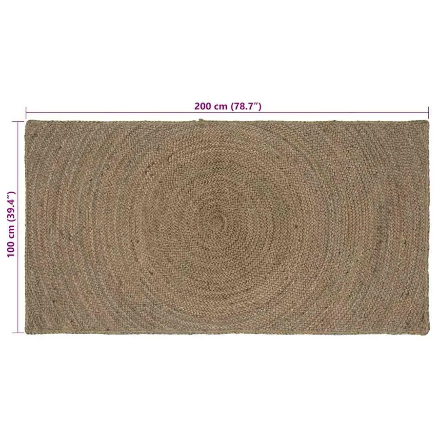 Tapis de surface Gris 100 x 200 cm Jute - 7