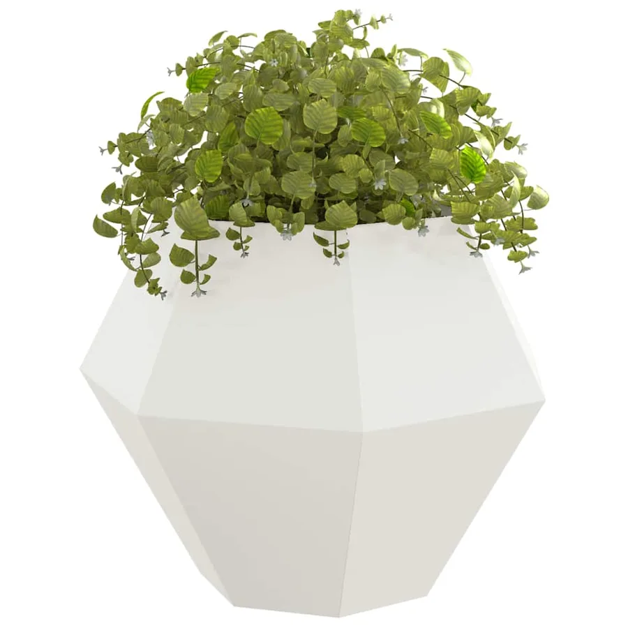 Jardinière 2 pc Blanc 100 x 100 x 80 cm Acier - 3