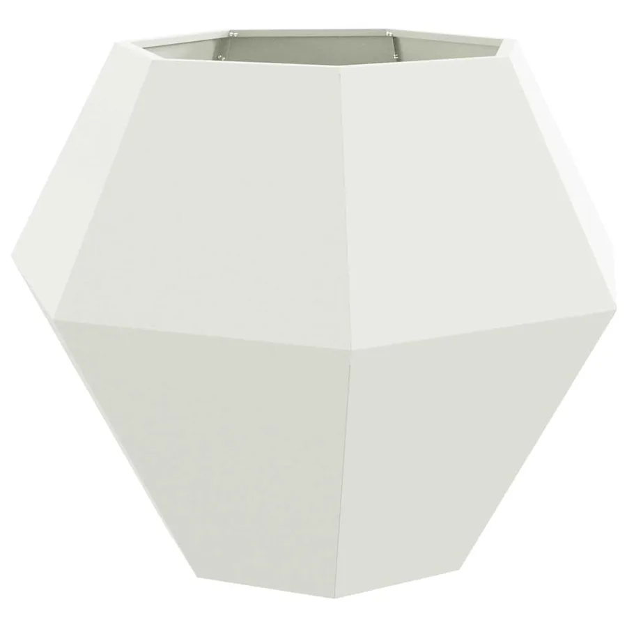 Jardinière 2 pc Blanc 100 x 100 x 80 cm Acier - 5