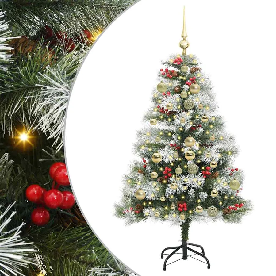 Sapin de Noël artificiel Vert et blanc 150 cm - 2
