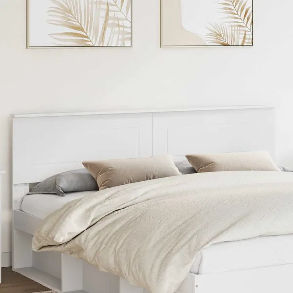Tête de lit Blanc Bois d'ingénierie