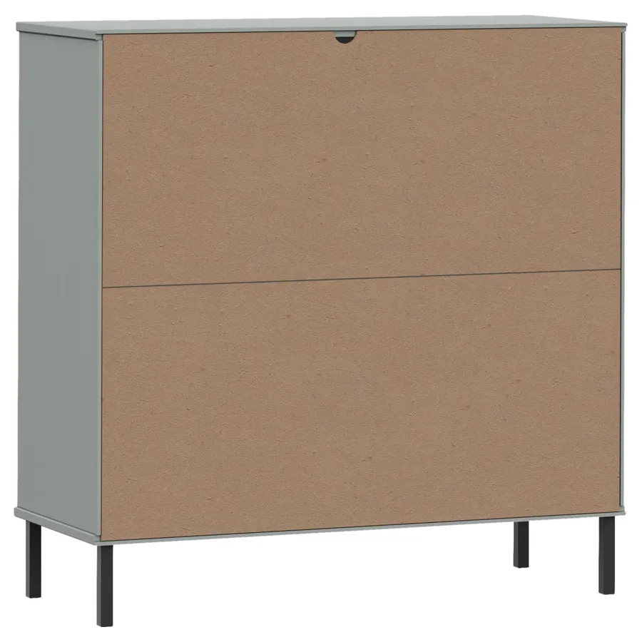 Bibliothèque avec pieds en métal Gris 90x35x90,5 cm Bois OSLO - 7