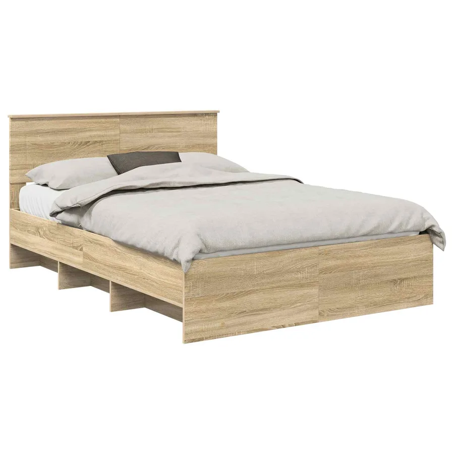 Cadre de lit Chêne Sonoma 140 x 200 cm Bois d'ingénierie - 2