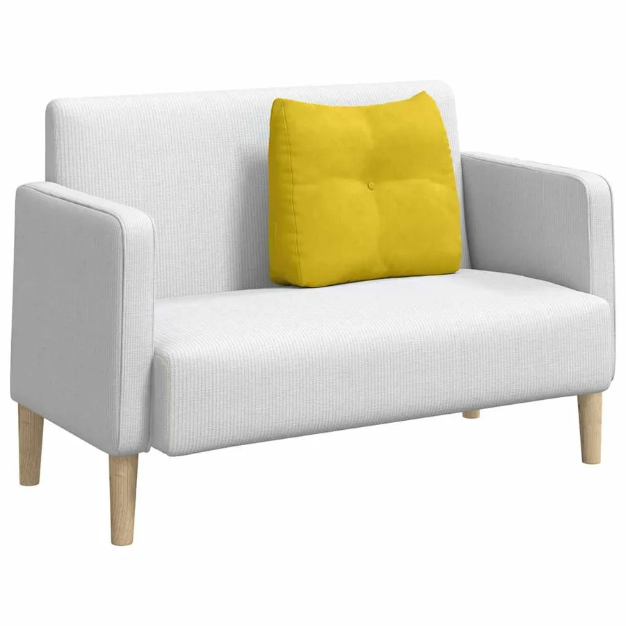 Coussin de Dos Jaune 60 x 24 x 50 cm Velours - 3