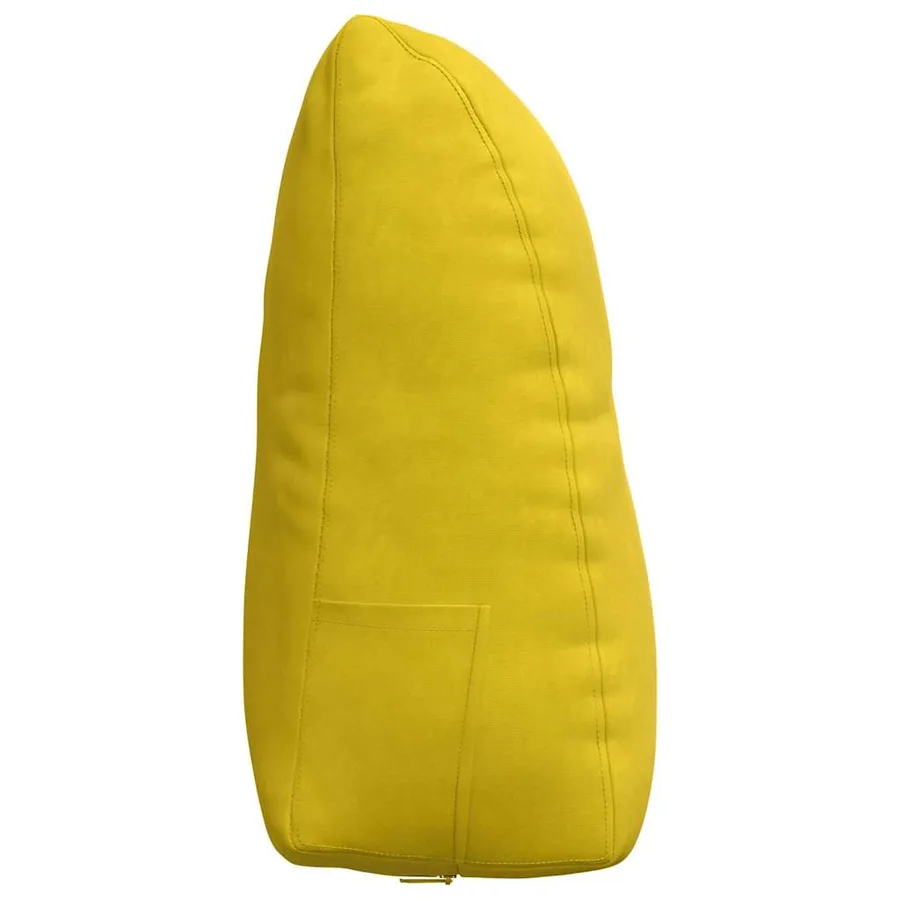 Coussin de Dos Jaune 60 x 24 x 50 cm Velours - 7