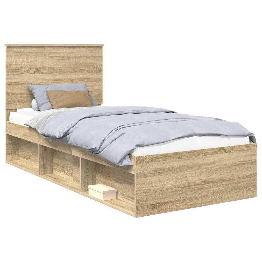 Cadre de lit Sonoma 90 x 190 cm Bois de pin massif - 2