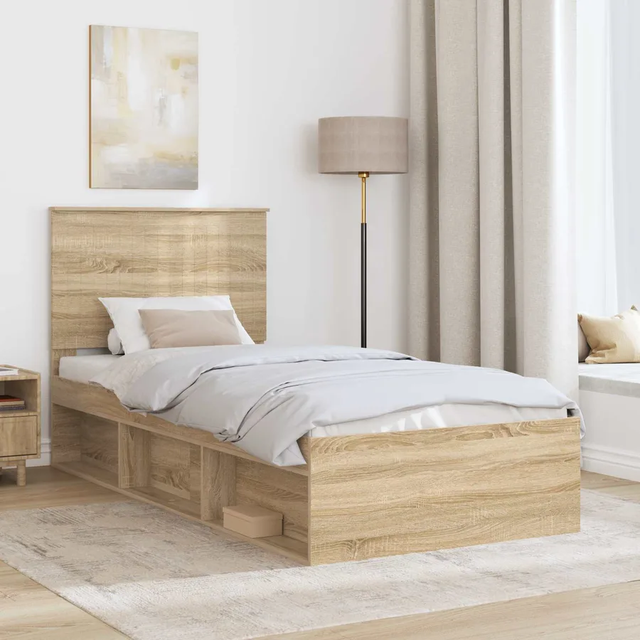 Cadre de lit Sonoma 90 x 190 cm Bois de pin massif - 3