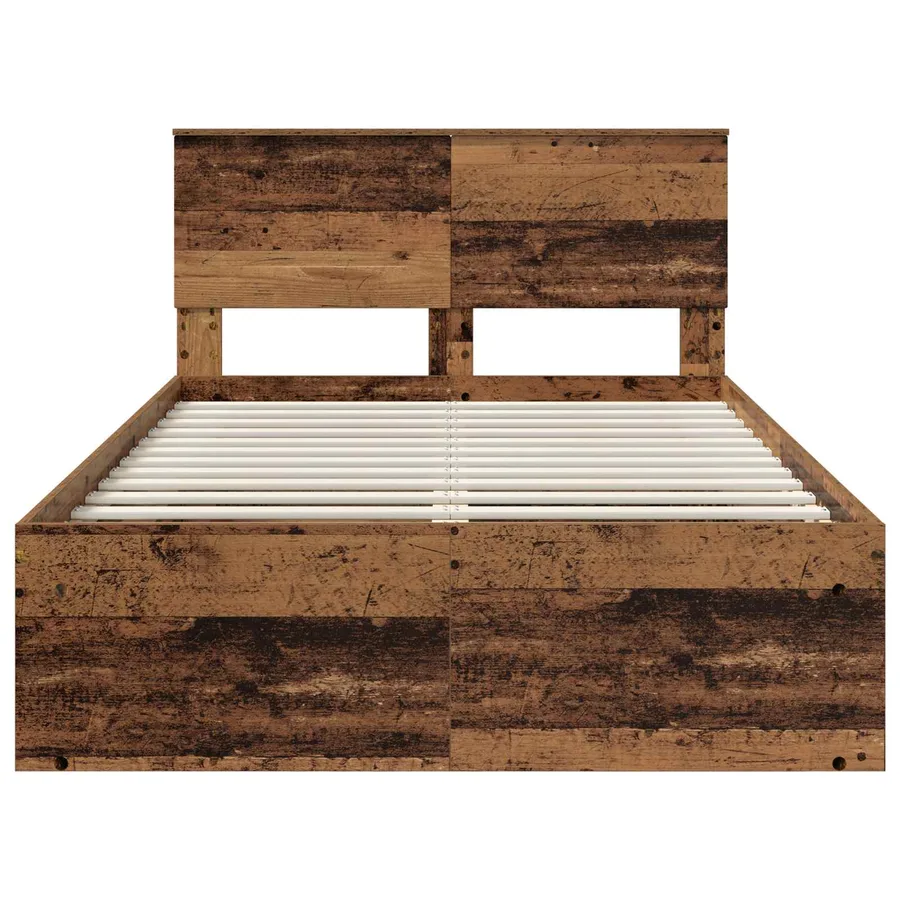 Cadre de lit Bois ancien 120 x 190 cm Bois d'ingénierie - 7