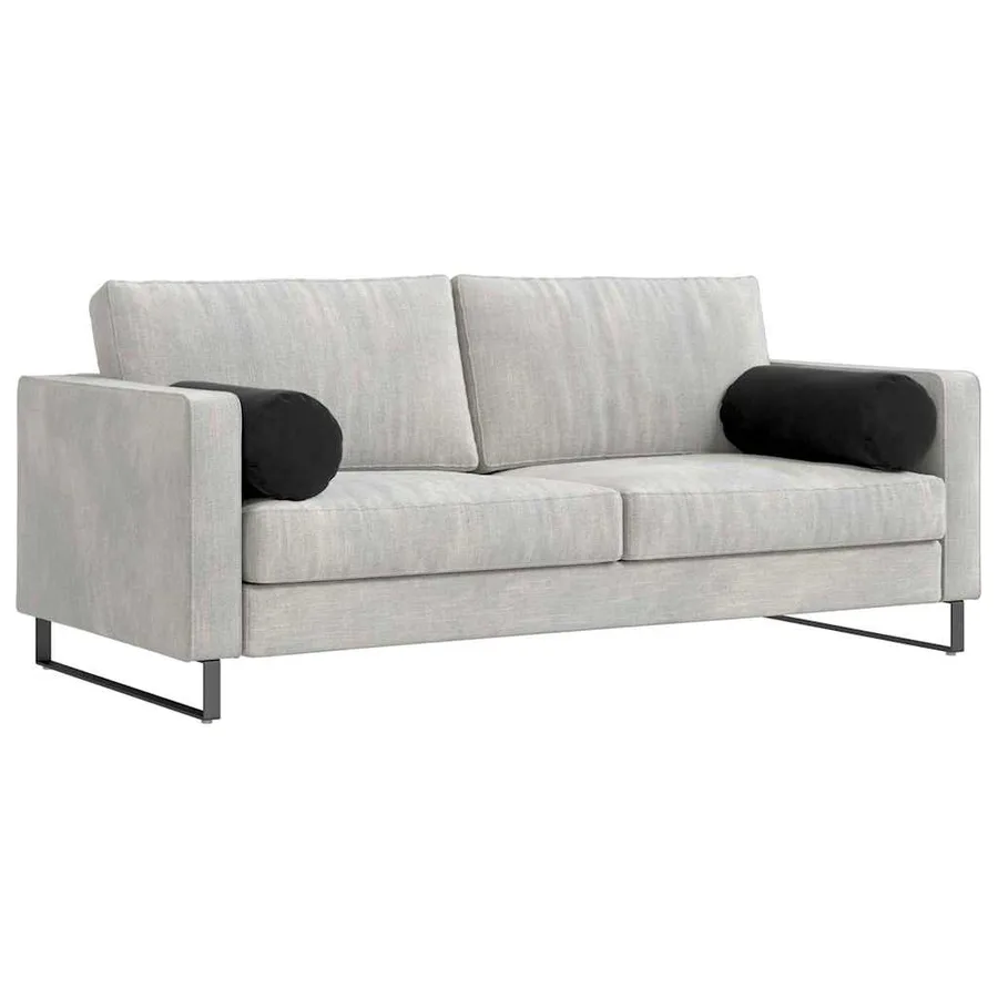Coussins d'accent 2 pcs Noir Ø 25 x 70 cm - 3