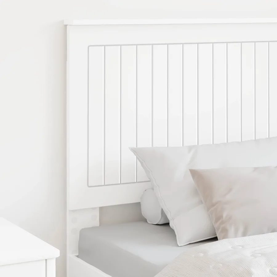 Tête de lit avec tête de lit Blanc 80 cm Bois d'ingénierie - 3