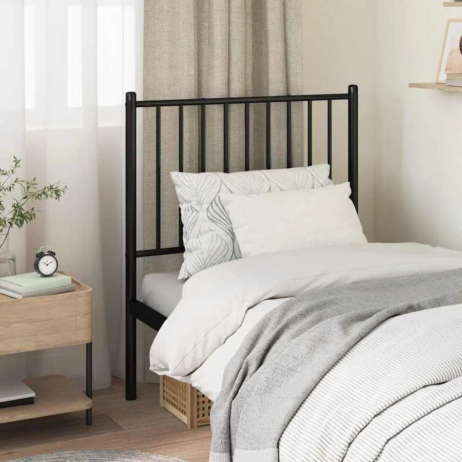 Tête de lit de remplacement métal noir 75 cm