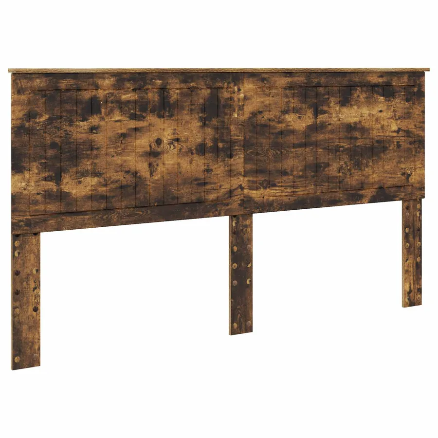 Cadre de lit Chêne fumé 180 x 200 cm Bois de pin massif - 6