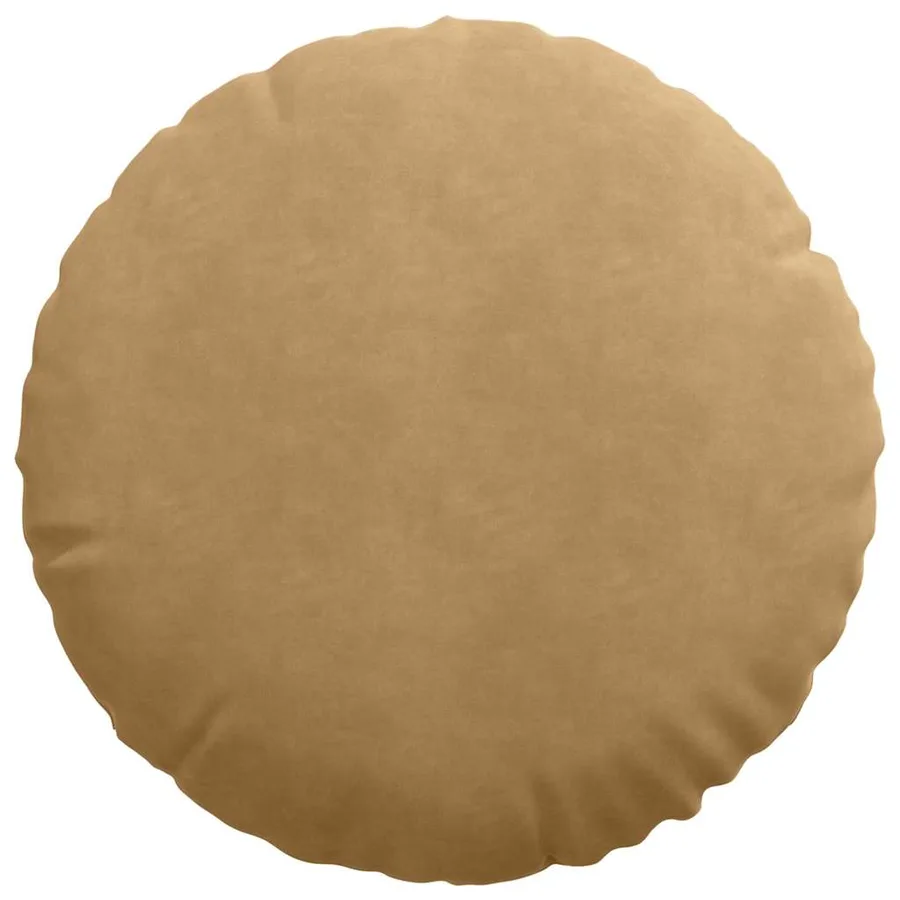 Coussins de siège 2 pcs Marron Ø50 x 19 cm Velours - 6