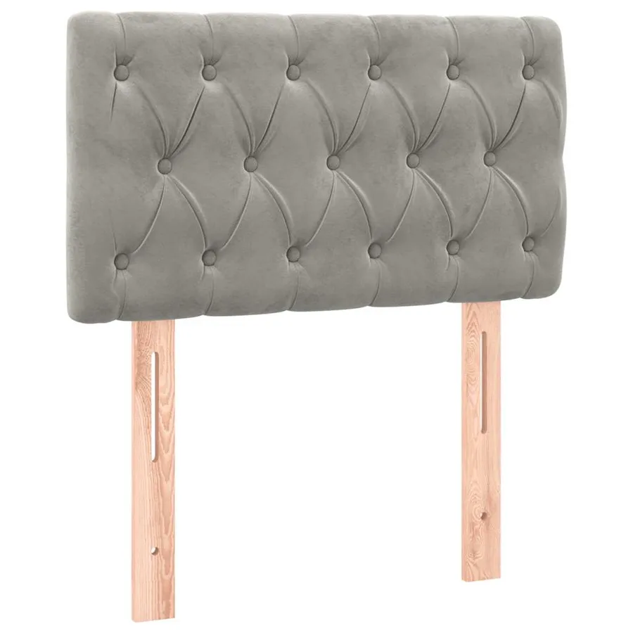Sommier à lattes de lit avec matelas et LED Gris clair 80x200cm - 7