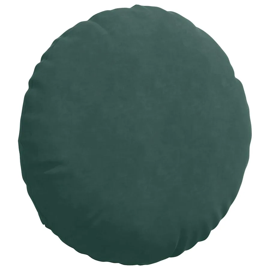 Coussins de siège 2 pcs Vert foncé Ø 80 x 29 cm Velours - 5