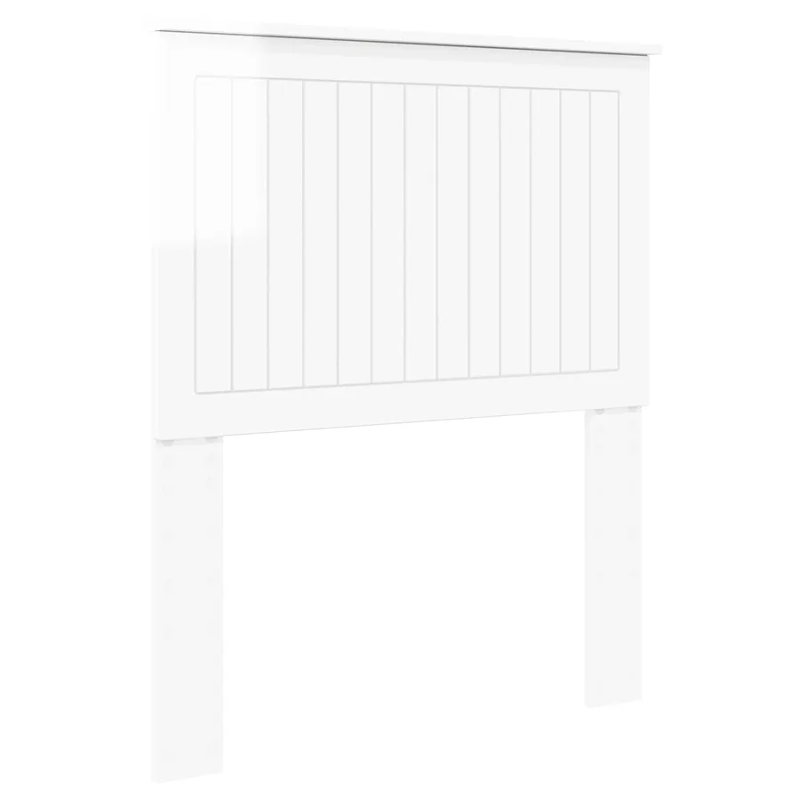 Tête de lit Blanc Brillant 80 cm Bois d'ingénierie - 2