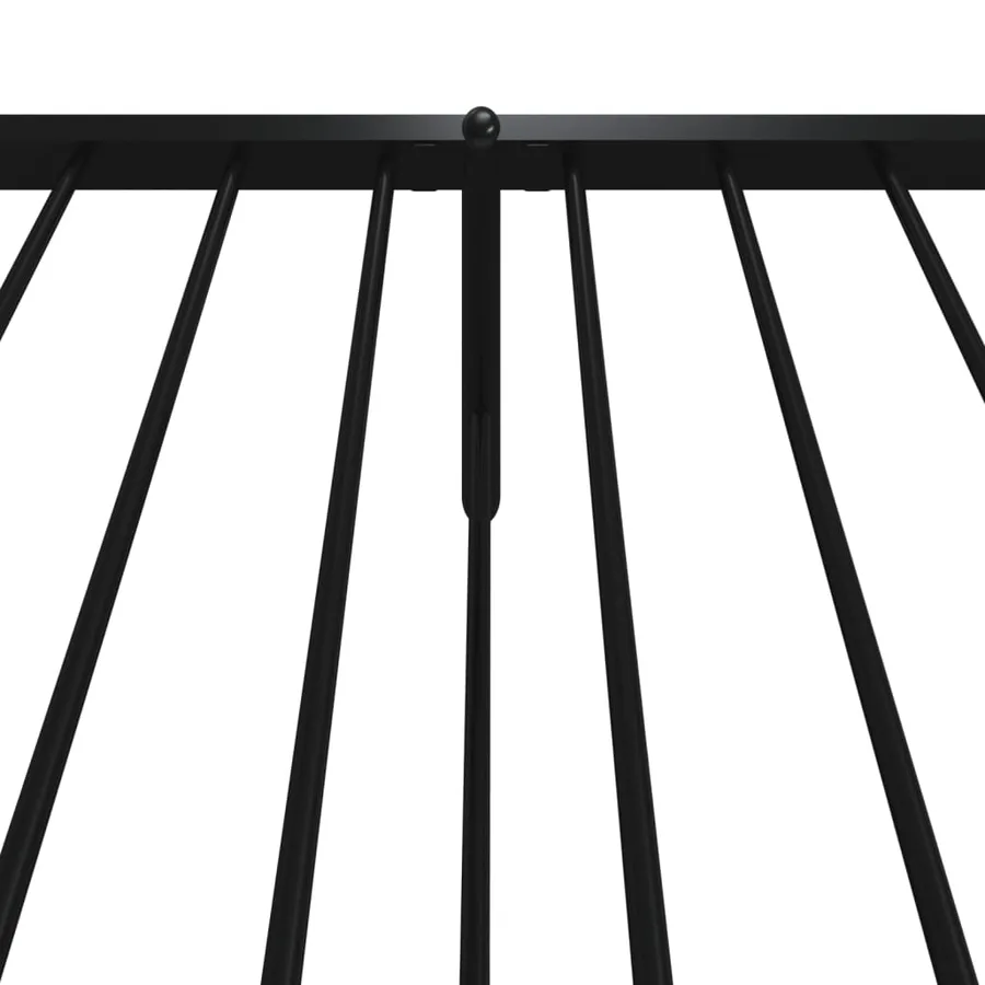 Cadre de lit métal sans matelas avec pied de lit noir 107x203cm - 8