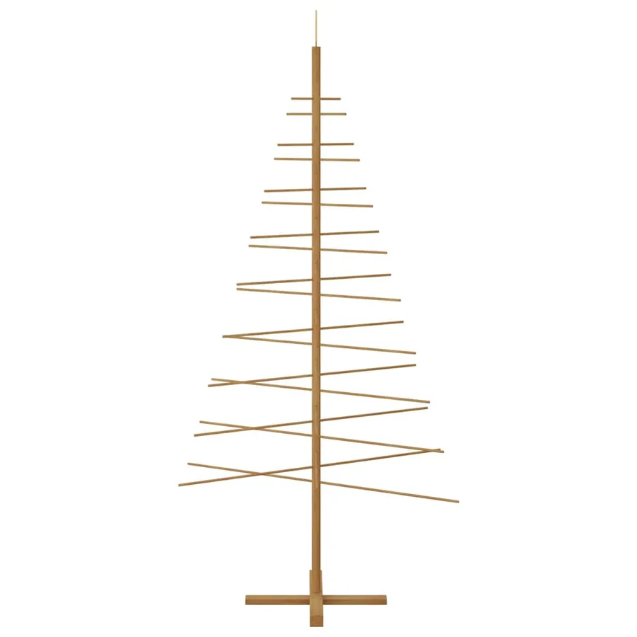 Arbre de Noël en bois avec support Marron 210 cm Bambou - 6