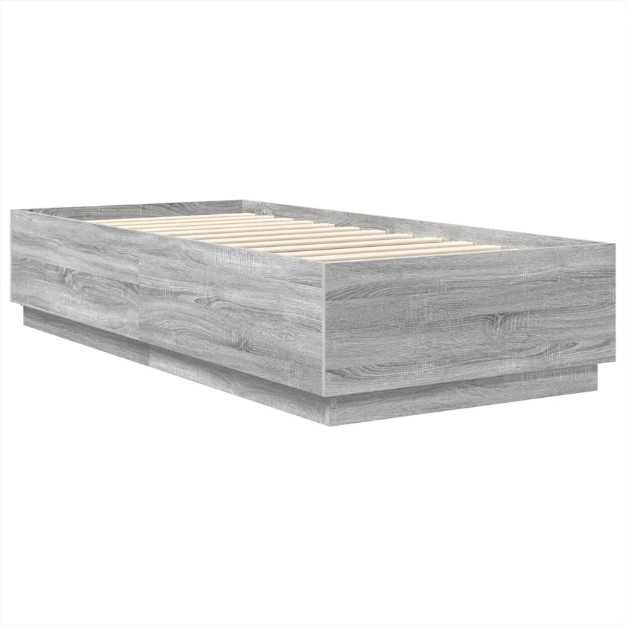 Cadre de lit Gris Sonoma 70 x 190 cm Bois d'ingénierie - 6
